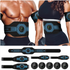 Glowfitbe smart fitness belt with adjustable strap and digital display, designed for weight management and body monitoring.
